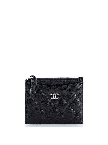 Chanel CC Zip Card Holder Quilted Caviar (view 1)