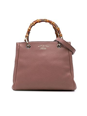 Gucci Small Calfskin Bamboo Shopper Satchel (view 1)