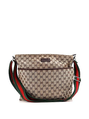 Gucci Front Pocket Web Messenger GG Canvas Medium (view 1)