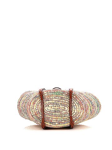 Prada Basket Tote Woven Raffia with Leather Medium (view 2)