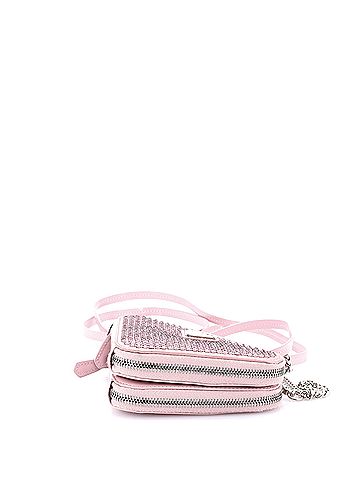 Prada Triangle Double Pouch Crossbody Crystal Embellished Satin Mini (view 2)