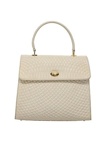 Bally White Leather Handbag (view 1)