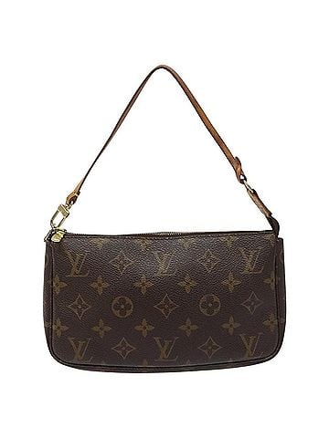 Louis Vuitton Pochette Accessoire Brown Canvas Clutch Bag (view 1)