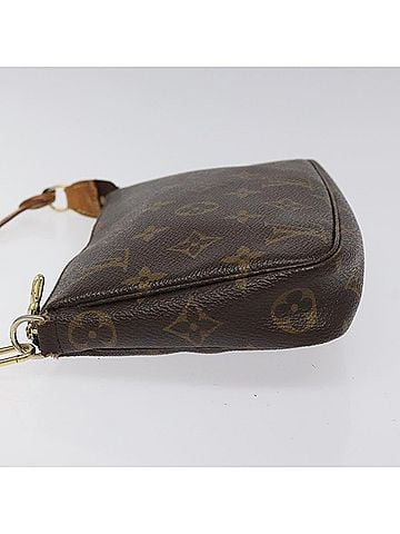 Louis Vuitton Pochette Accessoire Brown Canvas Clutch Bag (view 2)