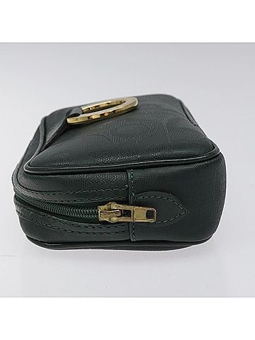 Dior Trotter Green Canvas Clutch Bag (view 2)