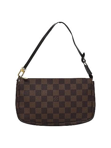 Louis Vuitton Pochette Accessoire Brown Canvas Clutch Bag (view 1)