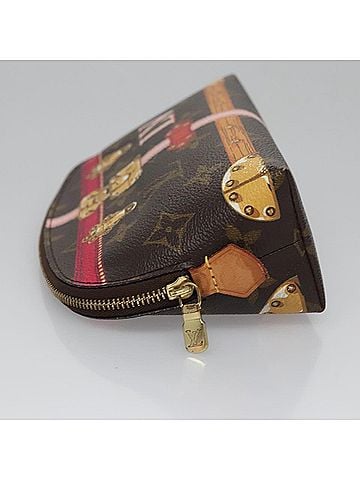 Louis Vuitton Cosmetic Pouch Brown Canvas Clutch Bag (view 2)