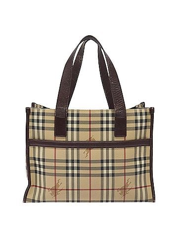 Burberry Nova Check Beige Canvas Tote Bag (view 1)
