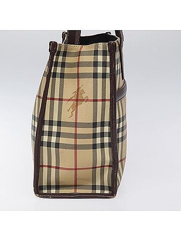 Burberry Nova Check Beige Canvas Tote Bag (view 2)