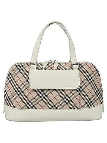 Burberry Nova Check Beige Canvas Handbag (view 1)