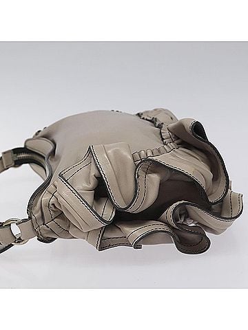 Valentino Garavani Grey Leather Shoulder Bag (view 2)