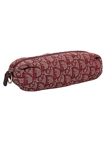 Dior Trotter Red Canvas Clutch Bag (view 1)