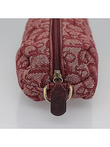 Dior Trotter Red Canvas Clutch Bag (view 2)