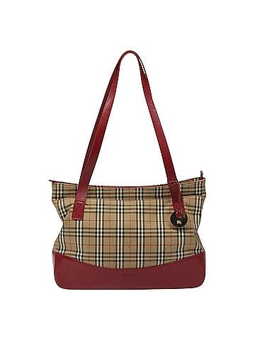 Burberry Nova Check Beige Canvas Tote Bag (view 1)