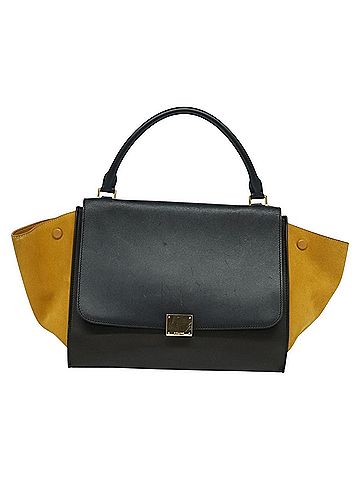 Céline Trapèze Black Leather Tote Bag (view 1)