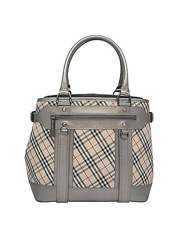 Burberry Nova Check Beige Canvas Tote Bag (view 1)