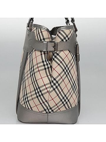 Burberry Nova Check Beige Canvas Tote Bag (view 2)