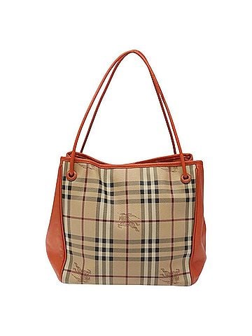 Burberry Nova Check Beige Canvas Tote Bag (view 1)