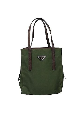 Prada Tessuto Khaki Synthetic Tote Bag (view 1)