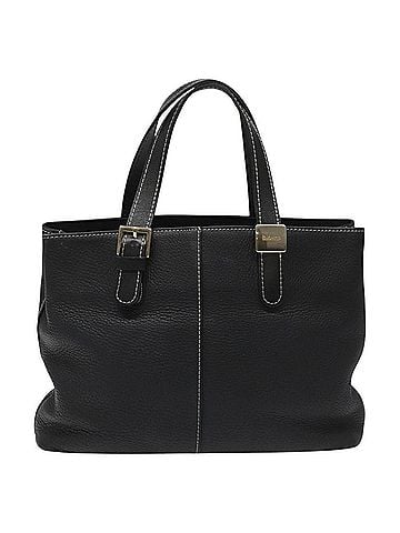 Burberry Nova Check Black Leather Tote Bag (view 1)