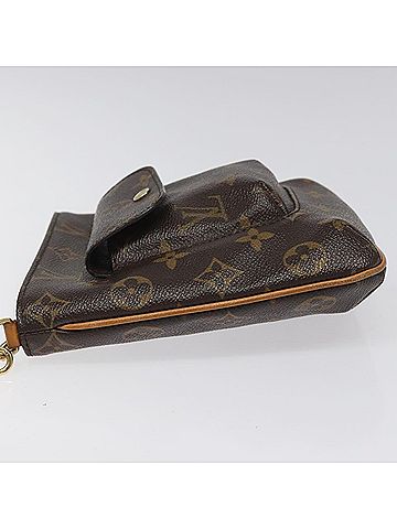 Louis Vuitton Partition Brown Canvas Clutch Bag (view 2)