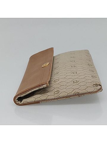 Dior Honeycomb Beige Canvas Clutch Bag (view 2)