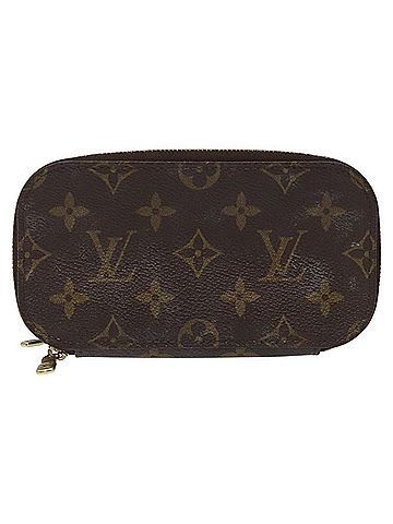 Louis Vuitton Trousse Brush Pm Brown Canvas Clutch Bag (view 1)