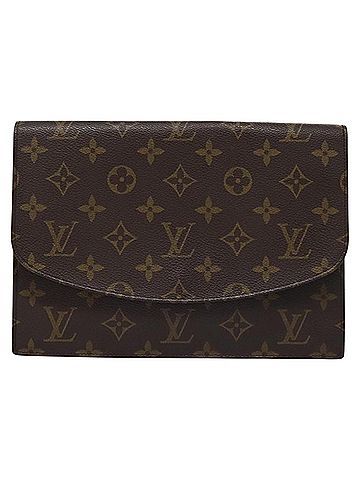Louis Vuitton Rabat Brown Canvas Clutch Bag (view 1)