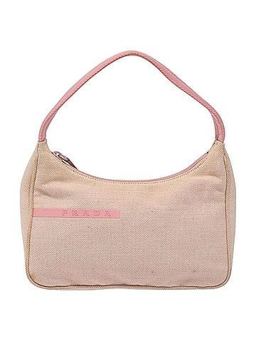 Prada Sports Pink Canvas Clutch Bag (view 1)