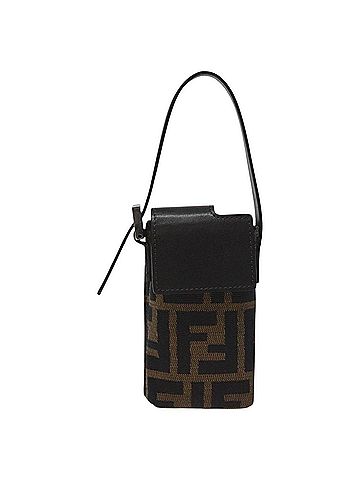 Fendi Zucchino Brown Canvas Clutch Bag (view 1)