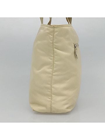 Prada Tessuto Ecru Canvas Tote Bag (view 2)
