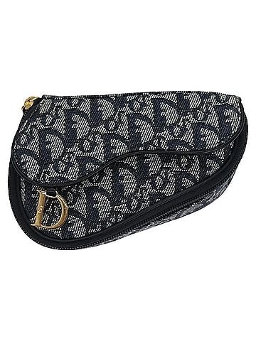 Dior Saddle Black Canvas Clutch Bag (view 1)