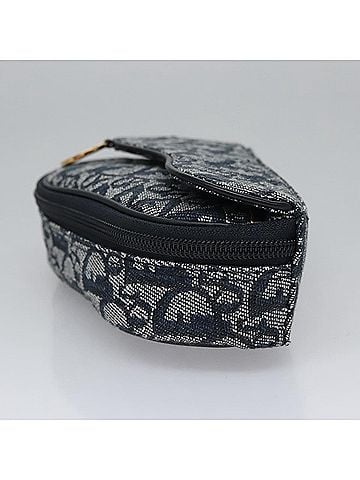 Dior Saddle Black Canvas Clutch Bag (view 2)