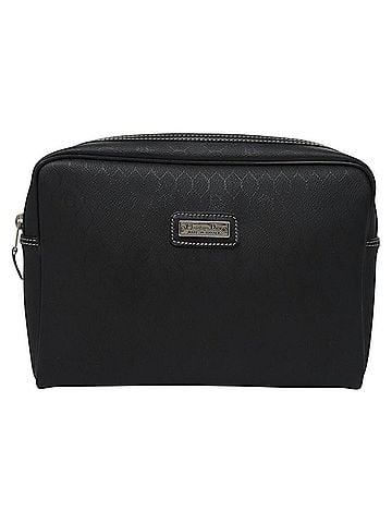 Dior Black Canvas Clutch Bag (view 1)