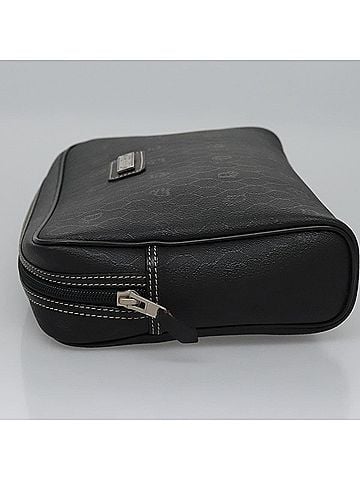 Dior Black Canvas Clutch Bag (view 2)