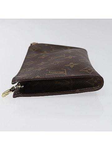 Louis Vuitton Pochette Brown Canvas Clutch Bag (view 2)