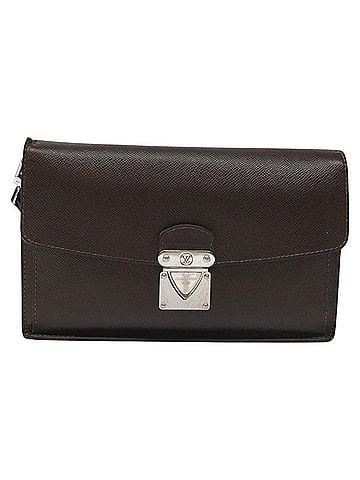 Louis Vuitton Belaia Brown Calfskin Clutch Bag (view 1)