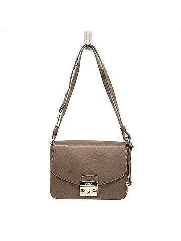 FURLA Metropolis Brown Leather Shoulder Bag (view 1)