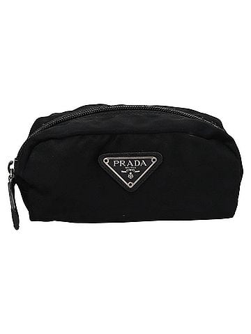 Prada Cosmetic Pouch Black Synthetic Clutch Bag (view 1)