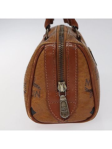 MCM Visetos Brown Canvas Handbag (view 2)