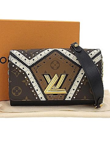 Louis Vuitton Twist Black Leather Clutch Bag (view 1)