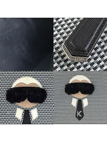 Fendi Grey Leather Clutch Bag (view 2)