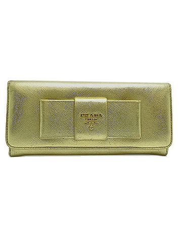 Prada Gold Leather Wallet (view 1)