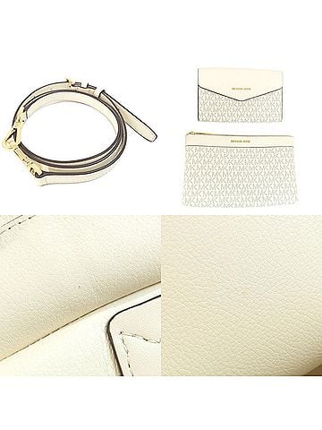 Michael Kors Kimberly White Leather Tote Bag (view 2)