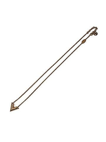 Louis Vuitton Essential V Gold Metal Necklace Jewelry (view 1)