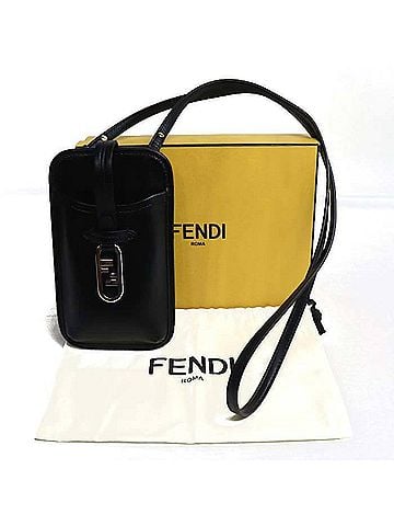 Fendi Black Leather Clutch Bag (view 2)