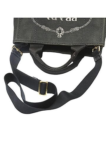 Prada Canapa Black Denim - Jeans Tote Bag (view 2)