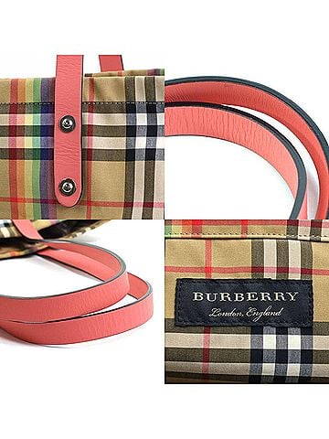 Burberry Nova Check Multicolour Cotton Tote Bag (view 2)