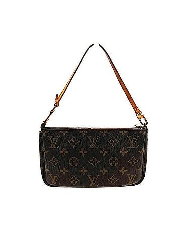 Louis Vuitton Pochette Accessoire Brown Canvas Clutch Bag (view 1)