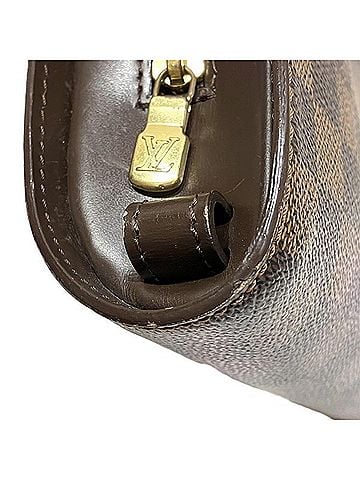 Louis Vuitton Saint Louis Brown Canvas Clutch Bag (view 2)